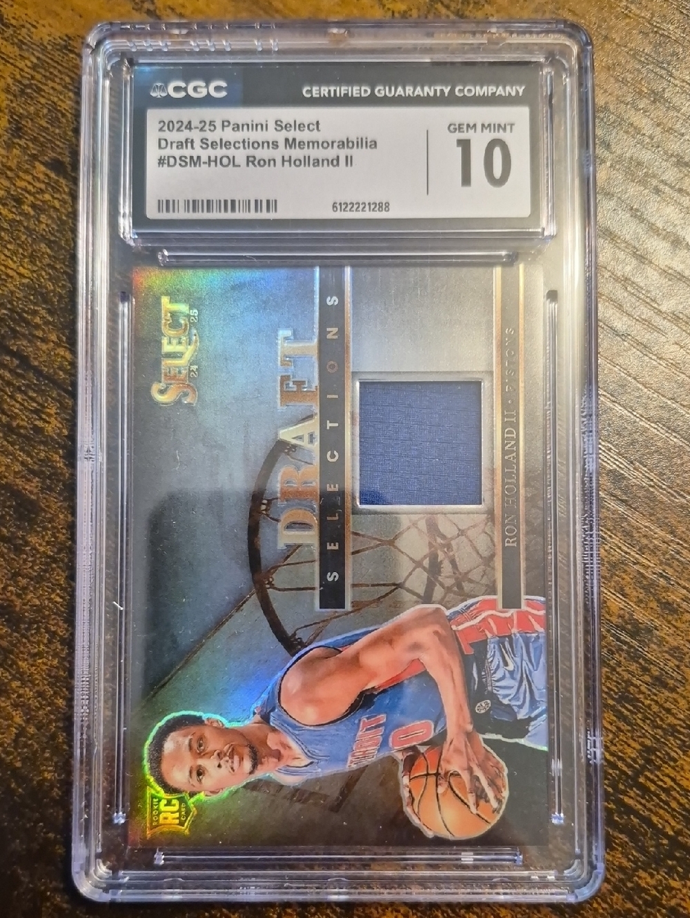 2024-25 Panini Select Draft Selections Ron Holland II Rookie Patch Card - Blue